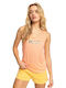 Roxy Losing My Mind Women's Athletic Blouse Sleeveless Orange