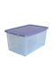 Viomes Plastic Storage Box with Lid Transparent 59x40x30cm
