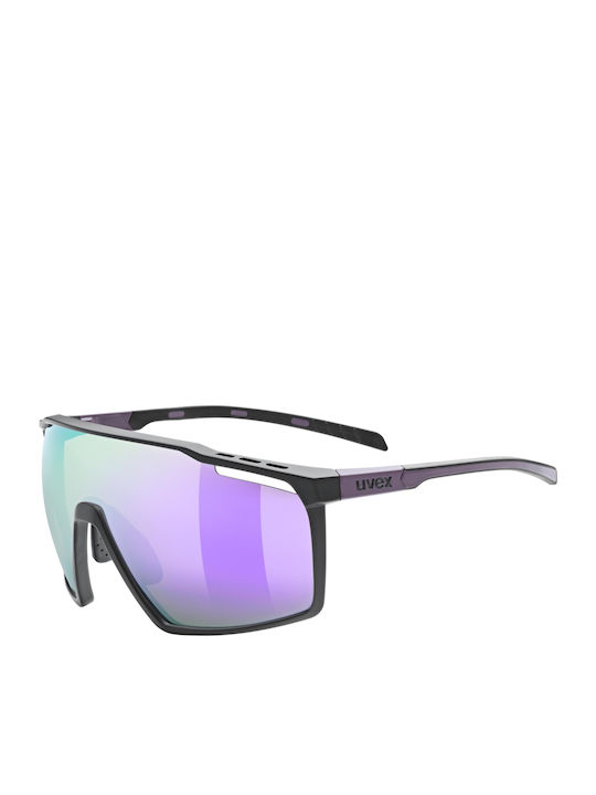 Uvex Mtn Perform 2116 Unisex Sunglasses with Black Plastic Frame and Purple Mirror Lens 5330392116