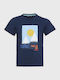 Tricou pentru copii Albastru marin