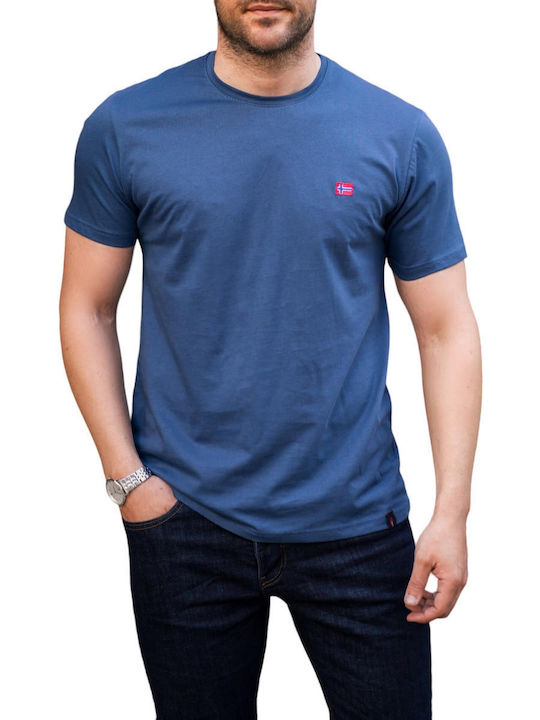 CLVER BASIC BLUE TEE SMALL LOGO