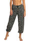 Sweet Surf Women's Fabric Trousers with Elastic Floral Black