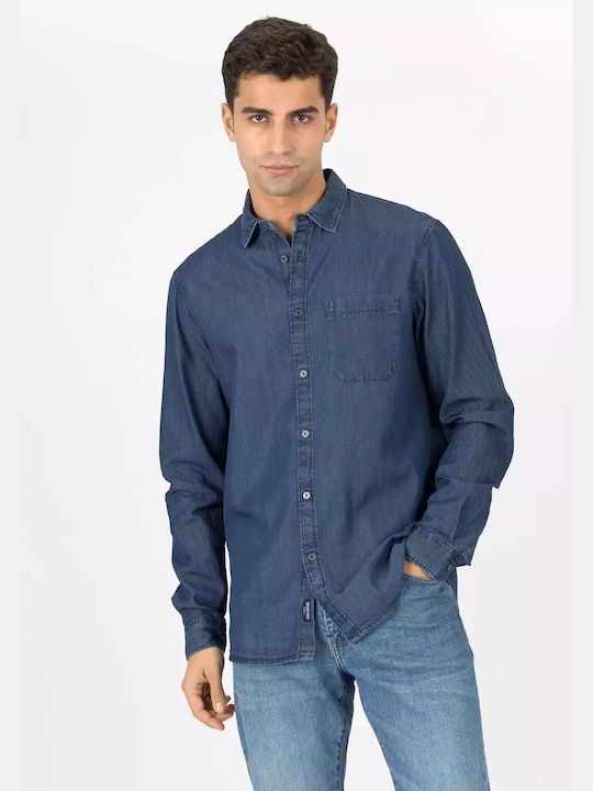 Tiffosi ανδρικό jean πουκάμισο με τσέπη 10046897_Ed