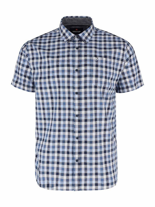 Volcano K-RITO Men's Short Sleeve Comfort Fit Checkered Shirt - Blue