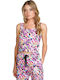 Women's Summer Crop Top Cotton Sleeveless Floral Multicolour