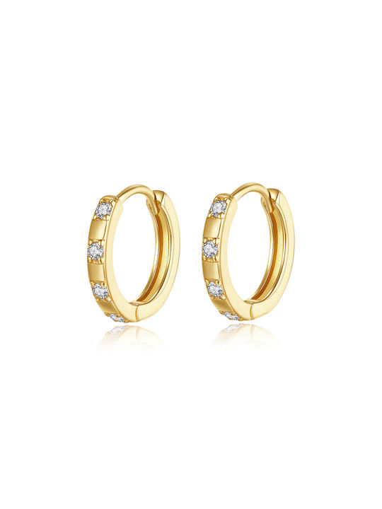 Gold plated Hoops Made of Silver 925