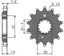 Front glass 296 15 teeth SUNSTAR51581