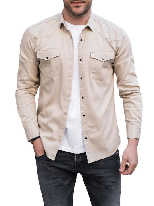 SHIRT JEAN PURE BEN TAILOR-BEIGE