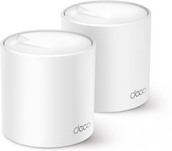 TP-LINK Deco X60 v3 WiFi Mesh Network Access Point Wi‑Fi 6 Dual Band (2.4 & 5GHz) σε Διπλό Kit