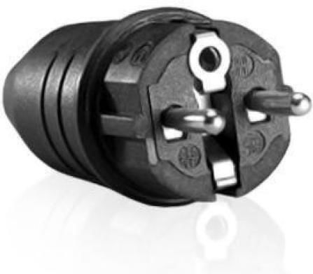 Lineme Priză electrică Masculin Schuko Negru