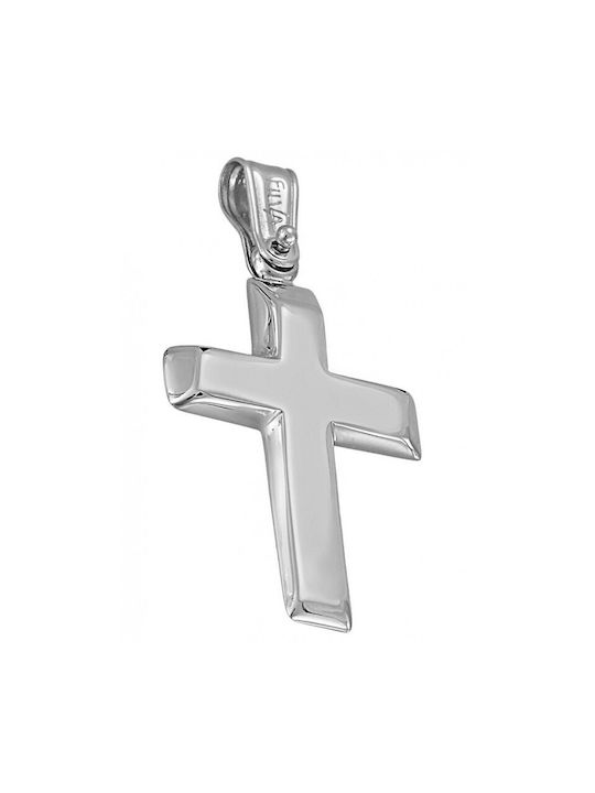 Cross in white gold ST26029F 14 Carat