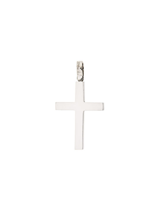 White Gold Cross 14 Carat ST00244 (Unisex)