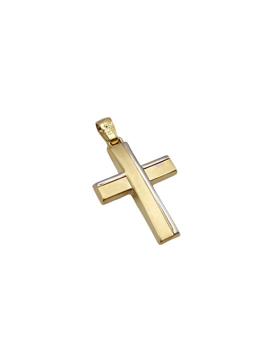 Men's Baptismal Cross Double sided K14