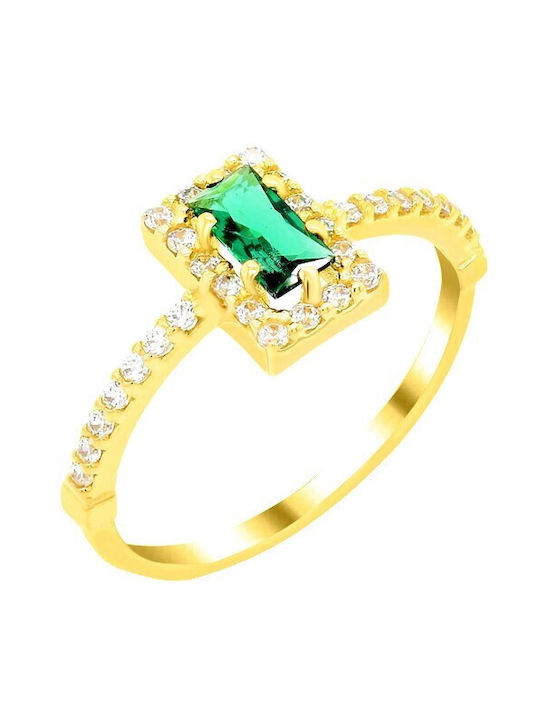 14K Gold ring with cubic zirconia