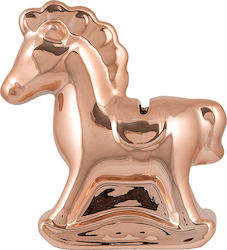 Button ring Piggy bank Pony Pink Gold