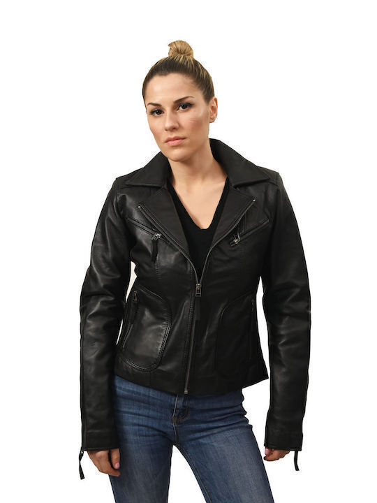 Leather jacket Lou - Black