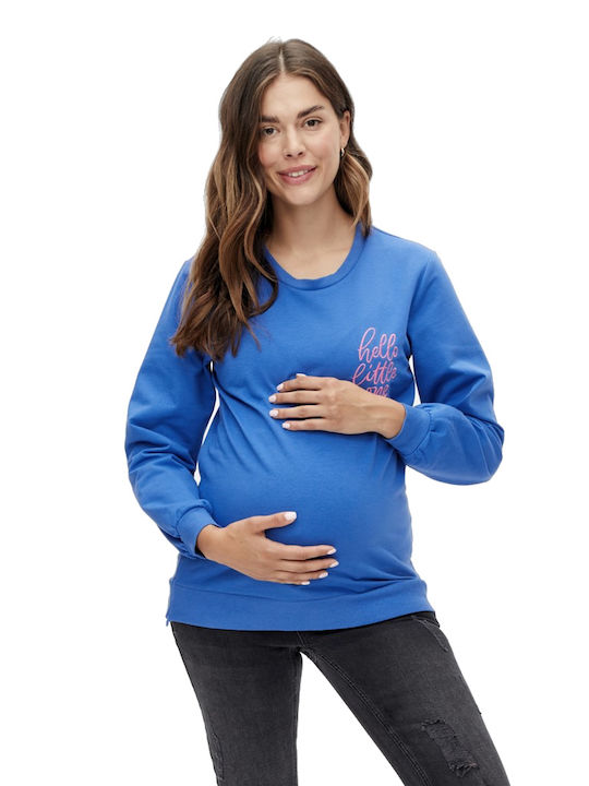 Breastfeeding pregnancy sweatshirt electric blue 20017350 Mamalicious