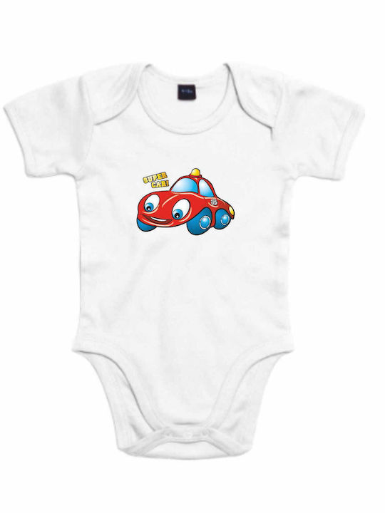 Bodysuit with Super Car Design | A5722B _White