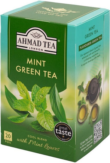 Ahmad Tea Зелен Чай 20 Чанти 40гр 1бр с Аромат Мента