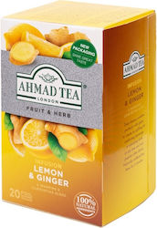 Ahmad Tea Tee 20 Beutel 40gr 1Stück mit Aroma Zitrone & Ingwer 020