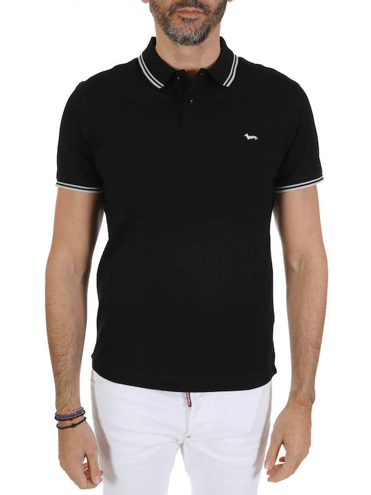 HARMONT & BLAINE POLO NARROW FIT BLACK