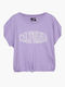 Losan Women's Summer Blouse Short Sleeve Purple