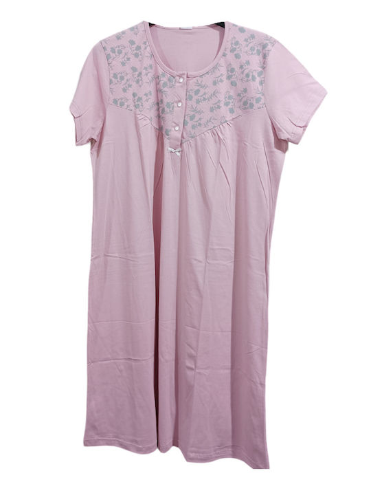 Dustin Summer Cotton Women's Nightgown 2313 Pink