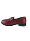 Moccasin in burgundy color