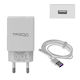 Treqa Handyladegerät mit USB-A Ausgangsanschluss und Kabel Lightning Schnellaufladung 3.0 Weiß (CS-232)