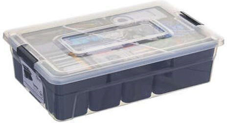 Kunststoff Aufbewahrungsbox mit Deckel Transparent 22.5x35.5x10cm 1Stück