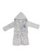 Dinosaur Fleece children's robe grey W23