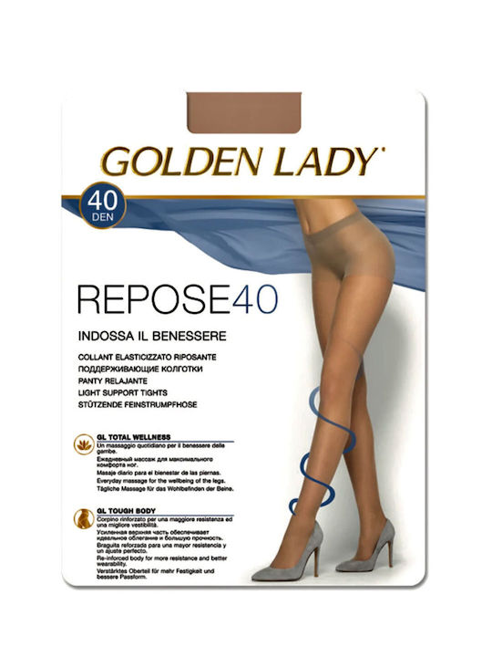 Golden Lady REPOSE 40 36GYR Colanți de compresie graduală din lycra 40 Den, pepene galben