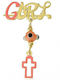 Gold children's safety pin amulet PN11163 14 Carat