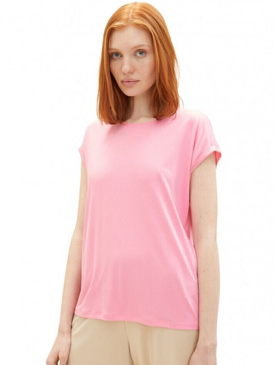 Tom Tailor Basic Γυναικείο T-shirt Ροζ