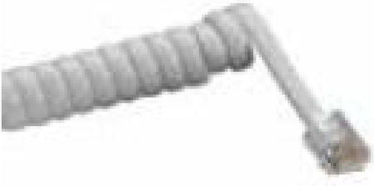 Lineme Spirală Cablu Telefon RJ11 6P4C 2m Gri (12-05033-3)