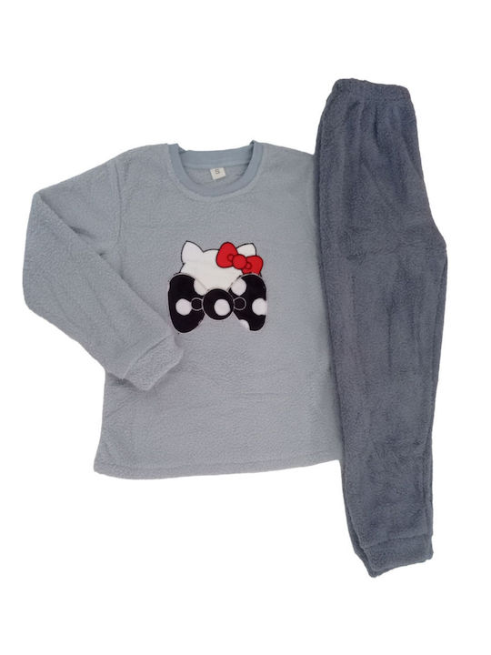 Pijama din fleece pentru femei Grey 9396