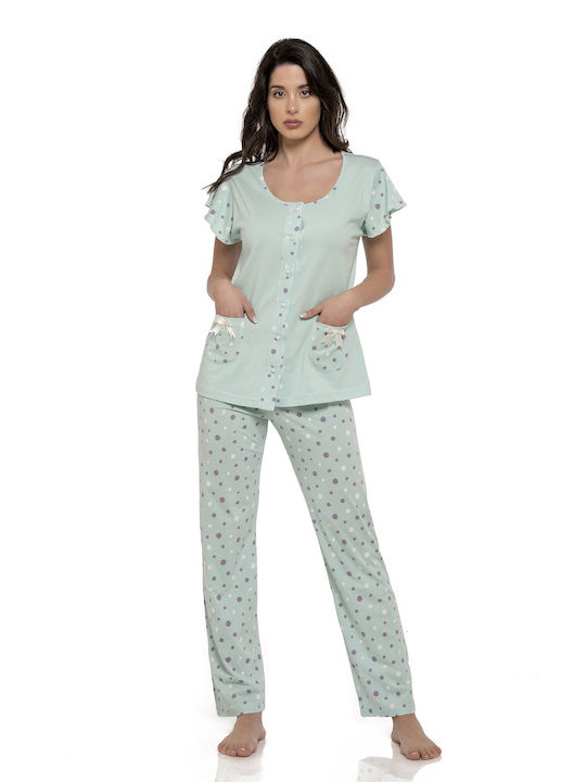 CLIO Pajama Buttoned Pajama with Long Pants