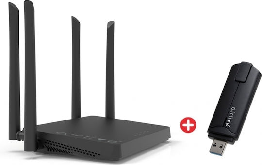 AirLive W6184QAX & USB-18AX Ασύρματο Router Wi‑Fi 6 με 4 Θύρες Gigabit