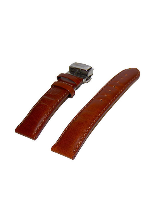 Brown leather strap INGERSOLL with clasp