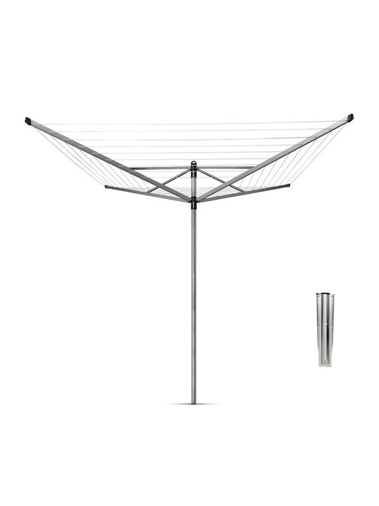 Brabantia Lift-O-Matic Folding Floor Clothes Drying Rack Made of Metal with 40m Hanging Length