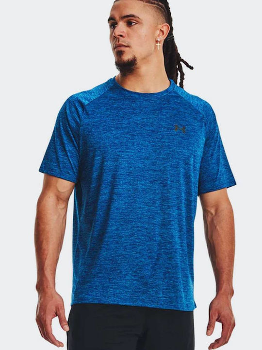 Under Armour Tech 2.0 Αθλητικό Ανδρικό T-shirt Μπλε Μονόχρωμο