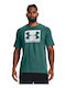 Under Armour Boxed Sportstyle Αθλητικό Ανδρικό T-shirt Πράσινο με Λογότυπο