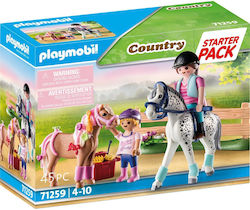 PLAYMOBIL Country 70683-3: Tre Pony Con Accessori – Cavallo Knabstrup, Trakehner E Shire. Giocattolo Per Bambini 4+ Anni - 3