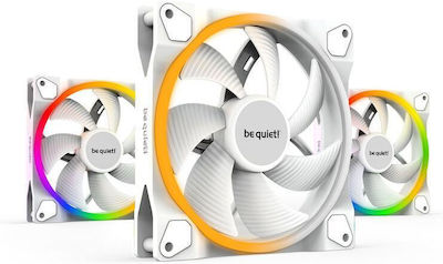 Be Quiet Light Wings High Speed Case Fan 140mm με Λευκό Φωτισμό και Σύνδεση 4-Pin PWM 3τμχ Λευκό