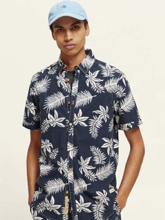 Scotch & Soda Short-sleeved Cotton Shirt Floral...
