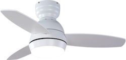 IQ Ceiling Fan 92cm with Light and Remote Control White