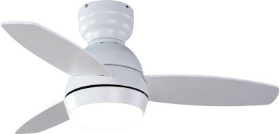 IQ Ceiling Fan 92cm with Light and Remote Control White