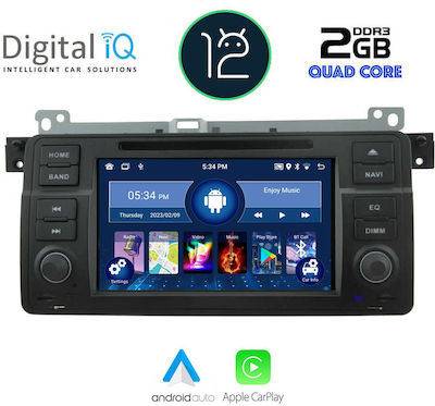 Digital IQ Car-Audiosystem für BMW E46 / Serie 3 (E46) / Serie 3 2002-2008 (Bluetooth/USB/AUX/WiFi/GPS/Apple-Carplay) mit Touchscreen 8"