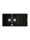 Teka Nova 60 B-TG 1½B 1D Ένθετος Νεροχύτης από Συνθετικό Γρανίτη Μ100xΠ51cm Μαύρος