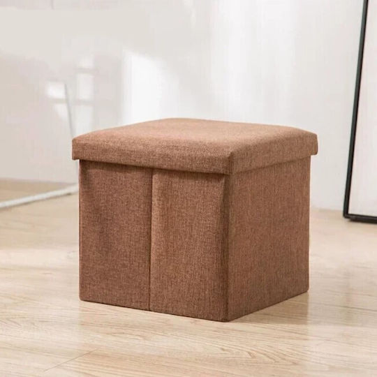 Stool For Living Room With Storage Space Brown 30x30x30cm